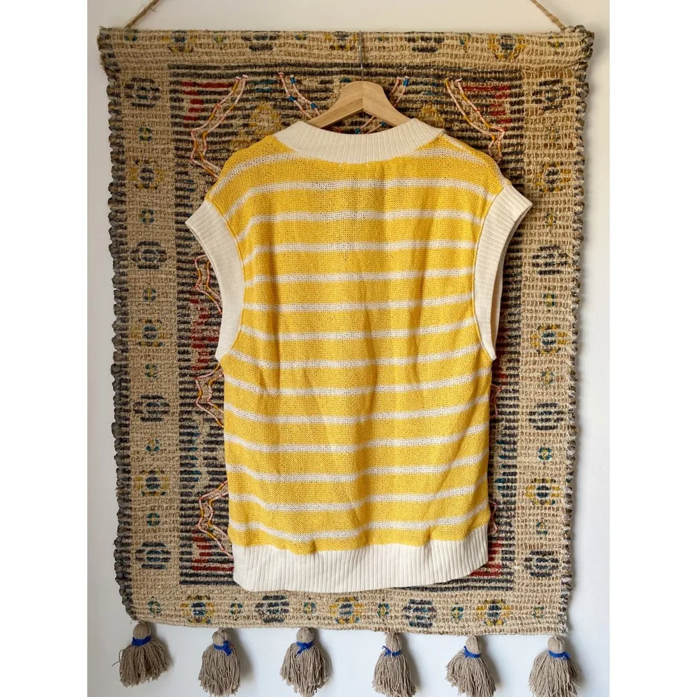 Zara Lightweight Striped Oversized Sweater Vest - Image 6