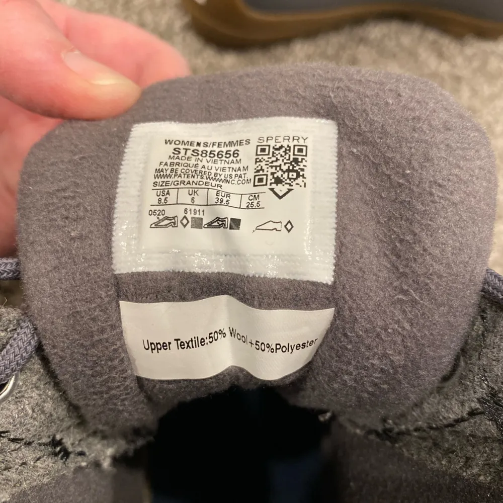 Sperry Syren Gulf Wool Quilted Grey Gray Duck Rain Boots - Image 5