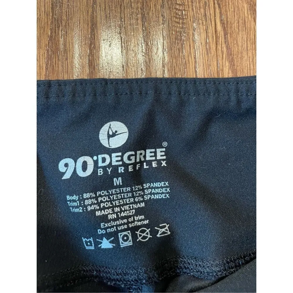 90 degrees by reflex black cropped mesh panel legging with pockets Size M - Image 7