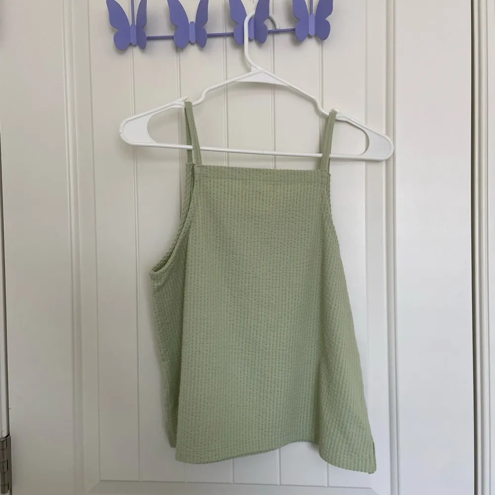 EUC | Madewell women’s light‎ green ribbed textured high neck tank top XS - Image 6