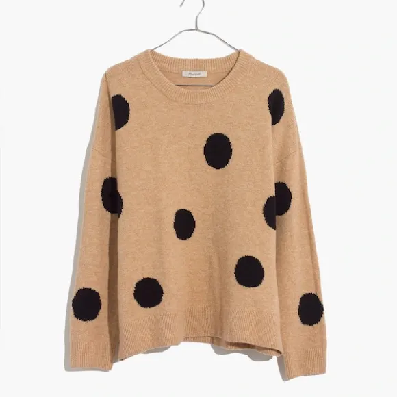 Madewell Dot Graystone Pullover Sweater in Coziest Yarn - Image 3