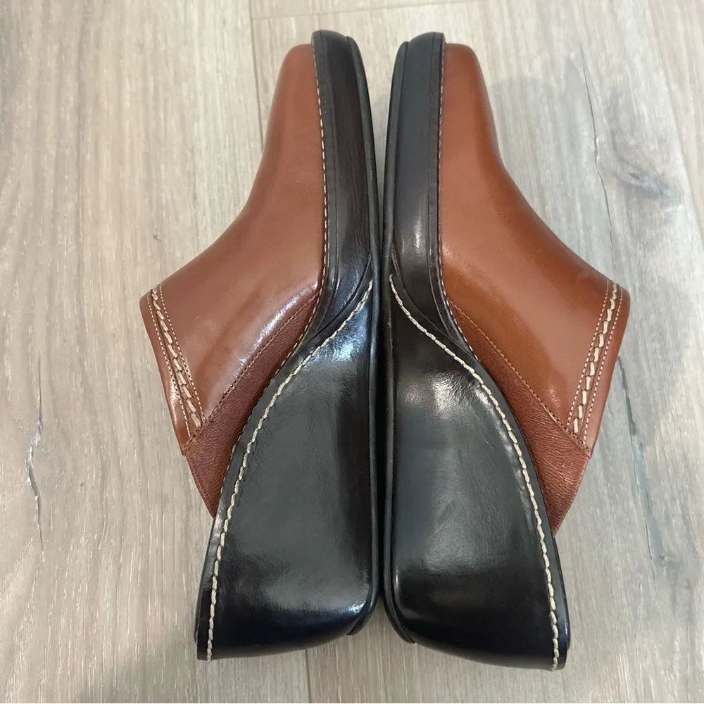 Cole Haan Elyssa Wedge Clogs Slip On Mules Shoes Brown Leather Women’s Size 6 - Image 9