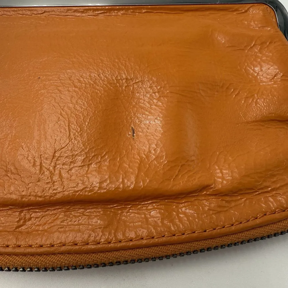 Hobo International Orange Clasp & Zipper Retro Wallet Funky Travel Y2k - Image 4