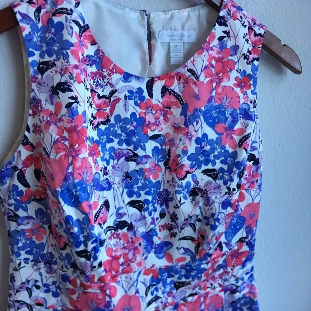 Charter Club Floral Keyhole Dress 2P - Image 4