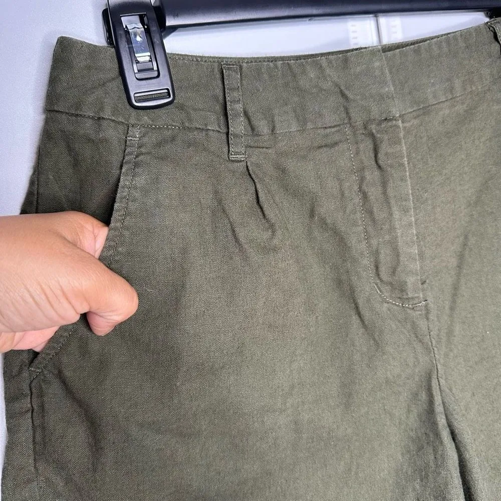 Boden Linen Blend Shorts Size 6 - Image 8