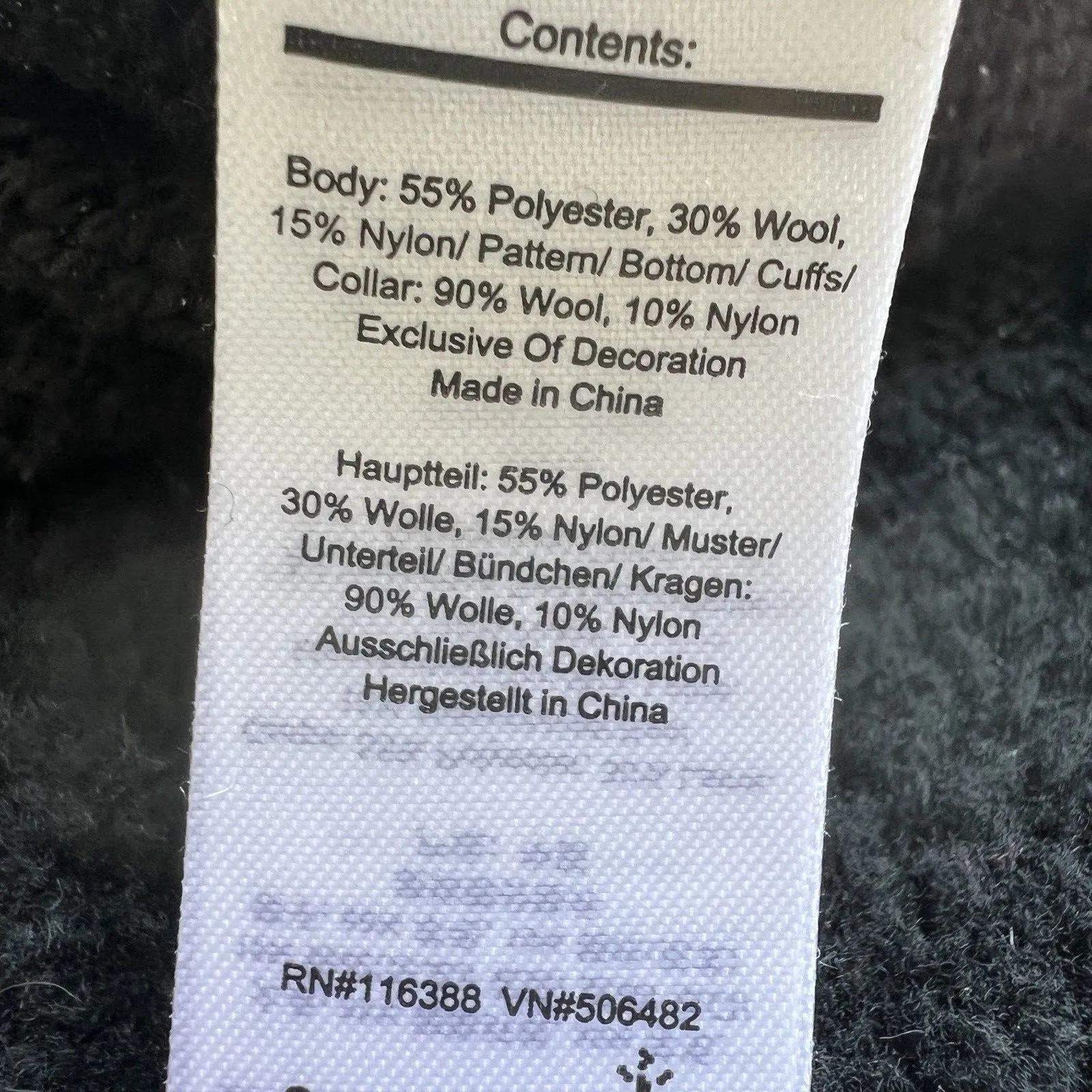 Smartwool Womens Funnel neck Sweater Sz Medium Lodge Black Wool Blend SW016478 - Image 10