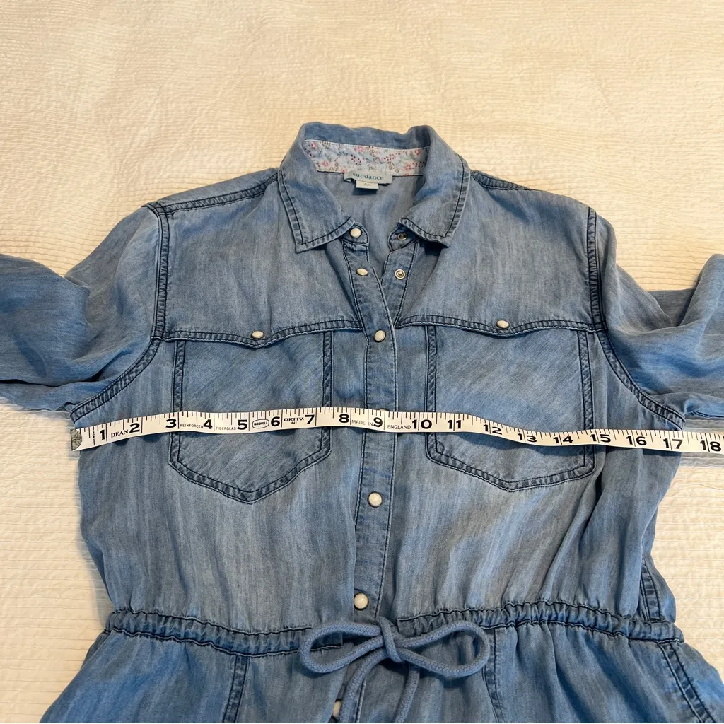 SUNDANCE chambray shirtdress country western size Petite Small - Image 11