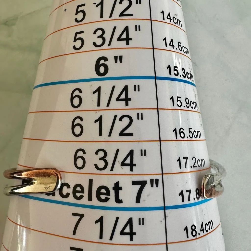 Sterling Silver & Copper Artisan Cuff Bracelet – Signed DCG - Image 5