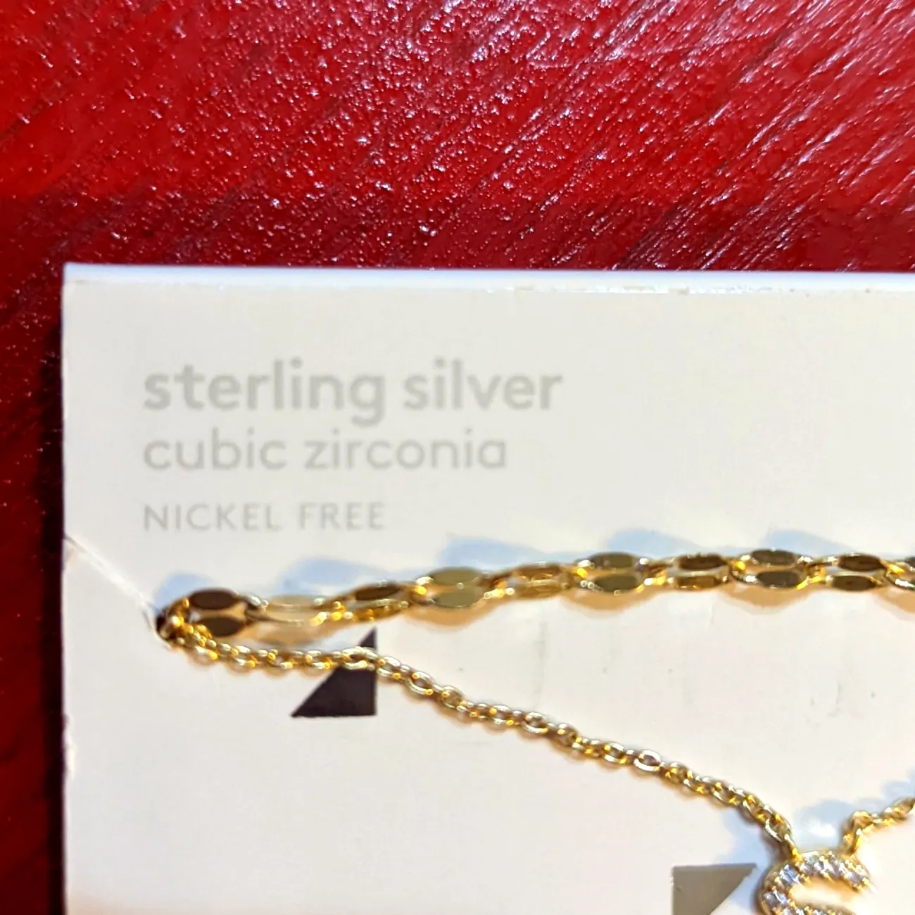 🆕 Letter S Initial Necklace Double Chain Sterling Silver Gold Plated Nordstrom - Image 3