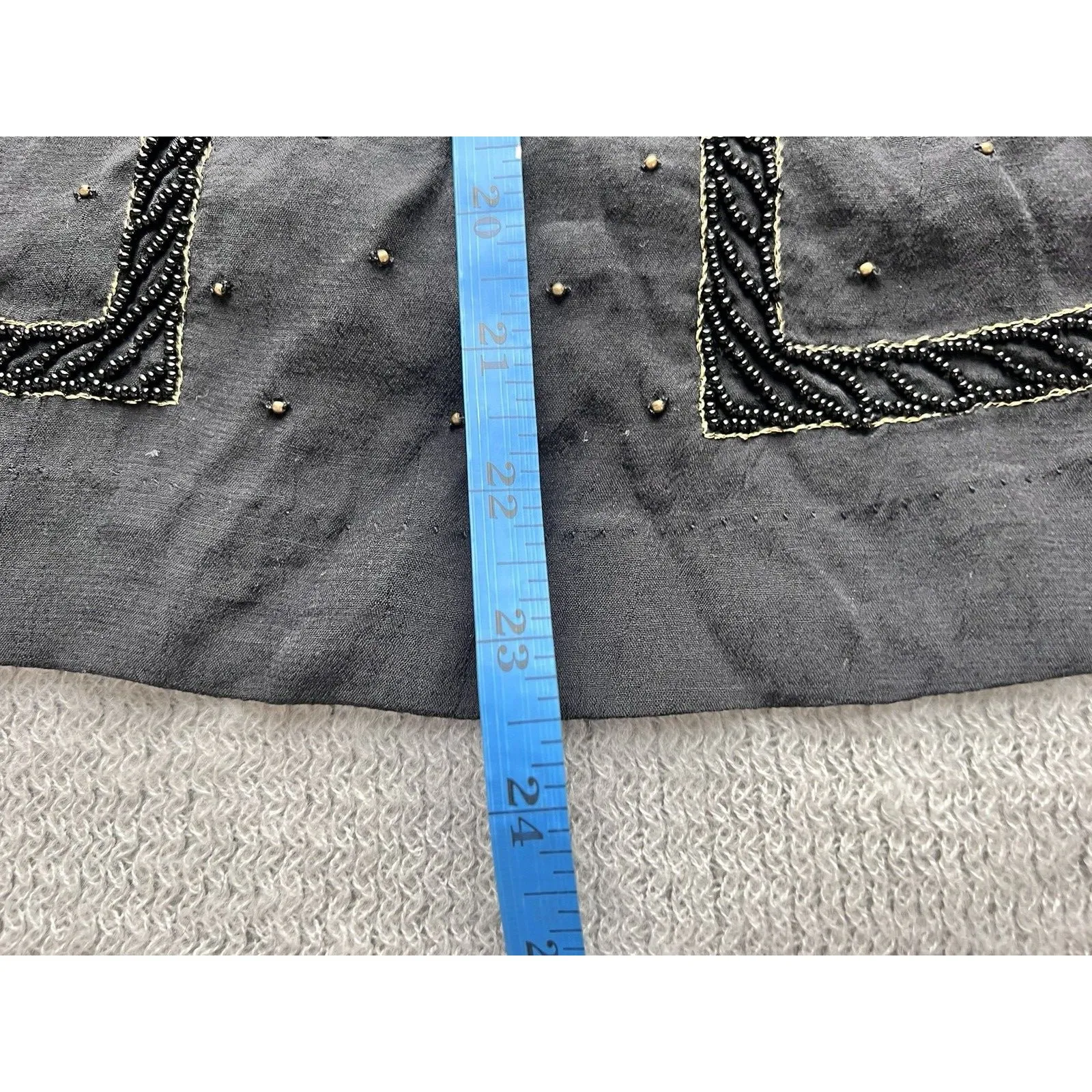 Lucky Brand Beaded Crepe Tank Black Small Retails $129 Embellished Womens‎ Top - Image 10