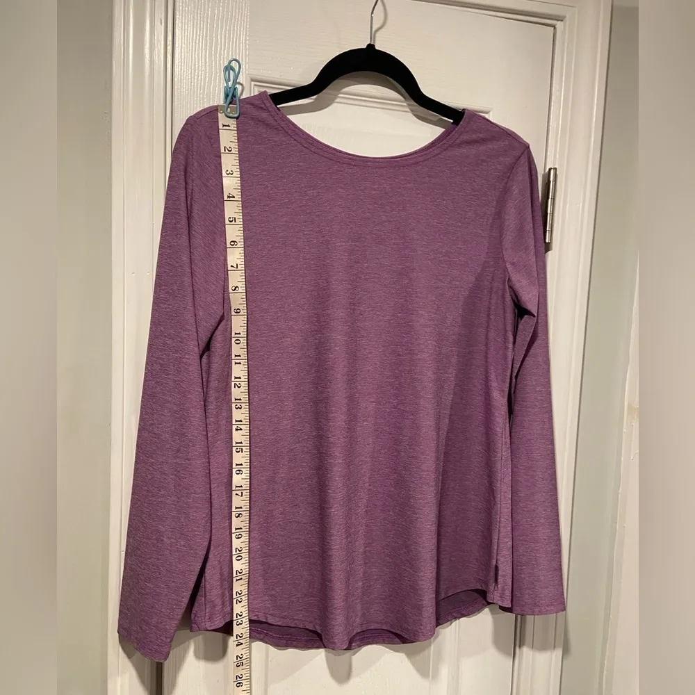 Eddie Bauer Relaxed Fit Purple Quick Dry Active Wear Long Sleeve Shirt Size M - Image 6