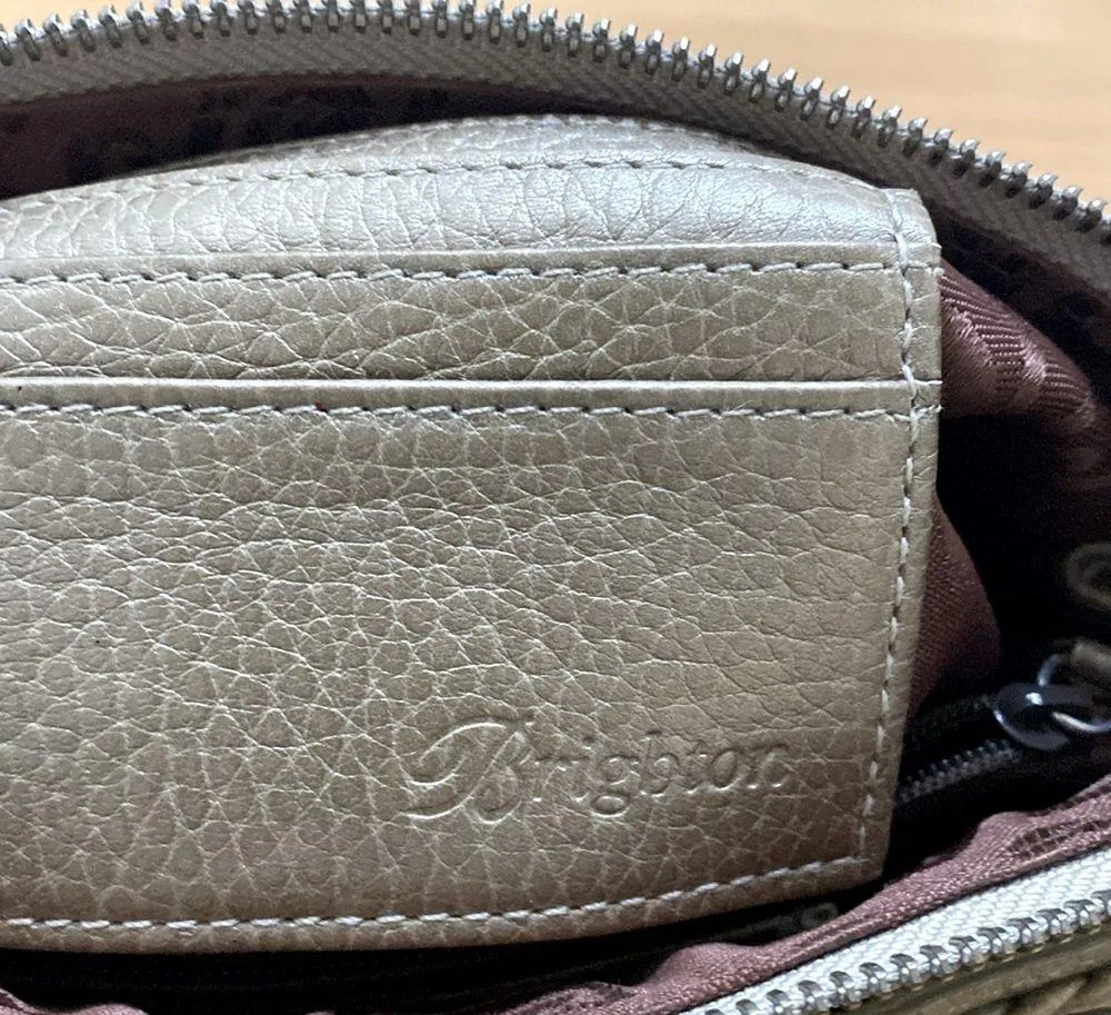 Brighton small leather gold crossbody bag - Image 5