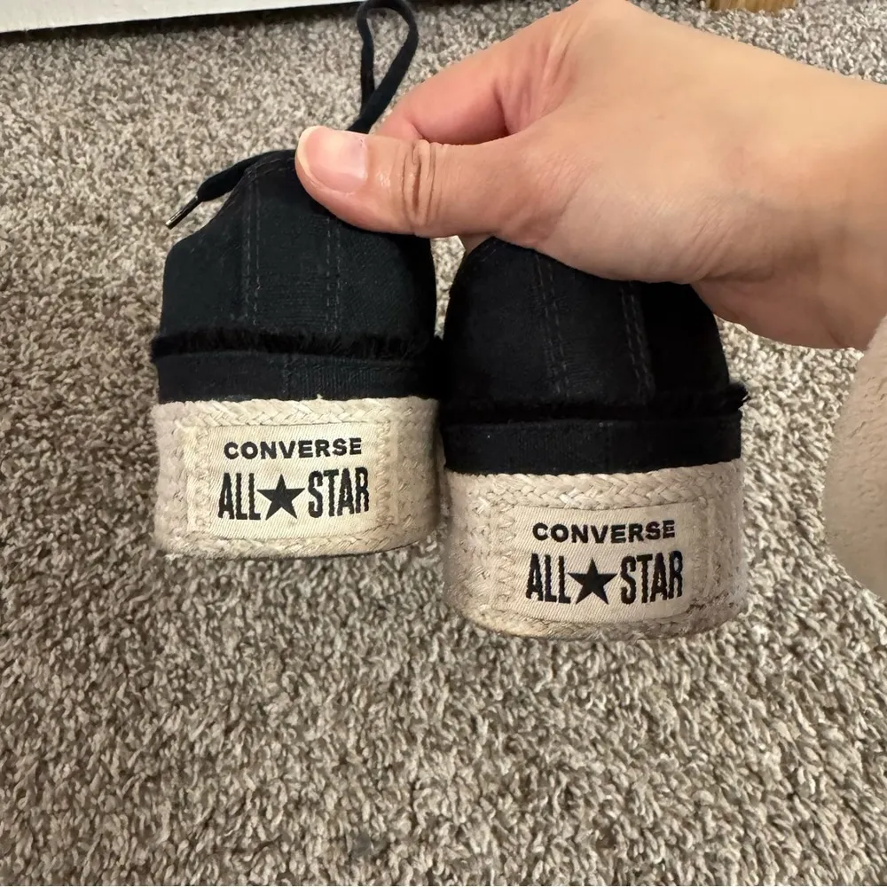 Converse All Star Espadrille Platform Shoes Size 6 in Black - Image 7