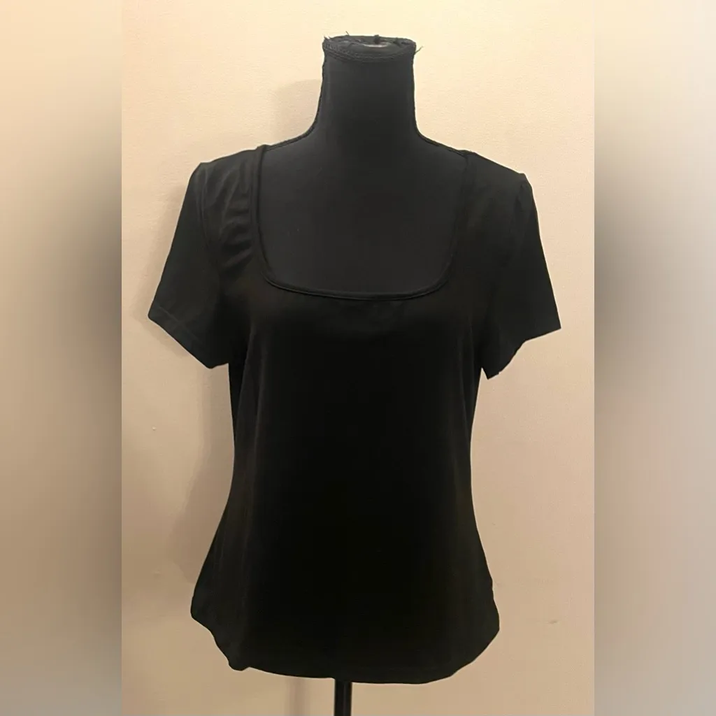 SHEIN- Black Square Neck Bodysuit Size XL - Image 2