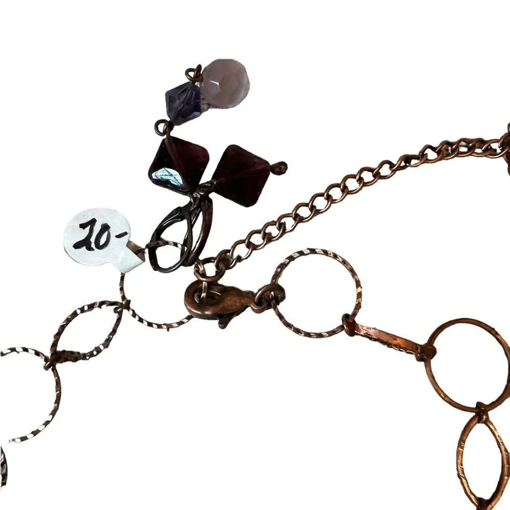 Gemstone Statement Necklace Set Blue - Image 7