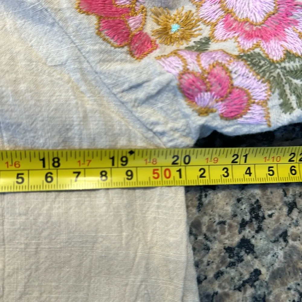 Bohemian Florist Tassel Embroidered Tunic Mini Dress Size Medium EUC #VEG-0016 - Image 15