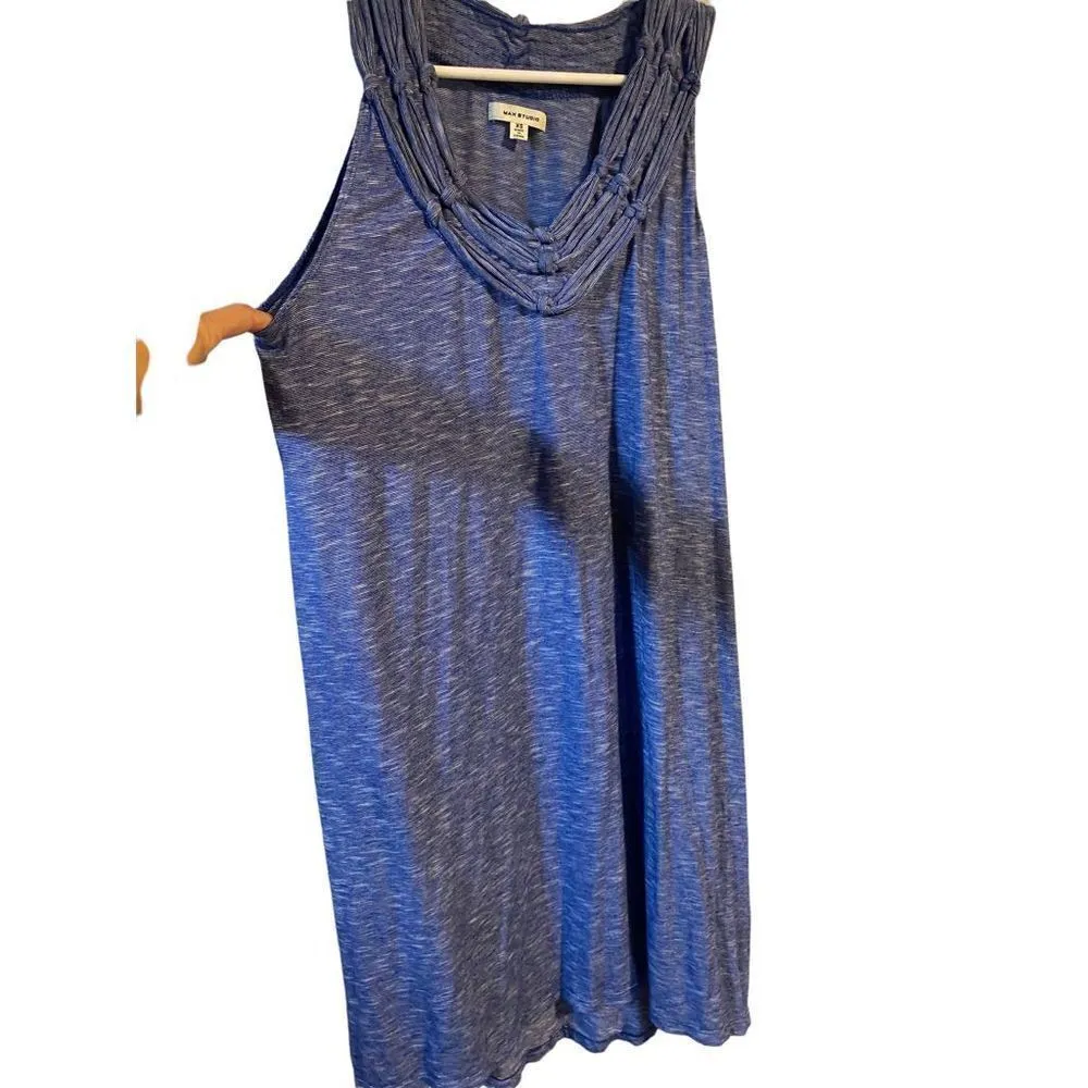 Max Studio size XS womens cotton blue dress - Image 3