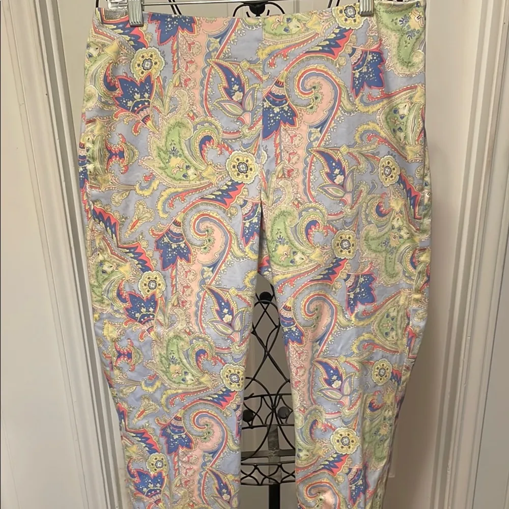 🌸🌸🌸3 for 12$🌸🌸🌸Ralph Lauren Colorful Paisley Print Pants-size 12 - Image 2