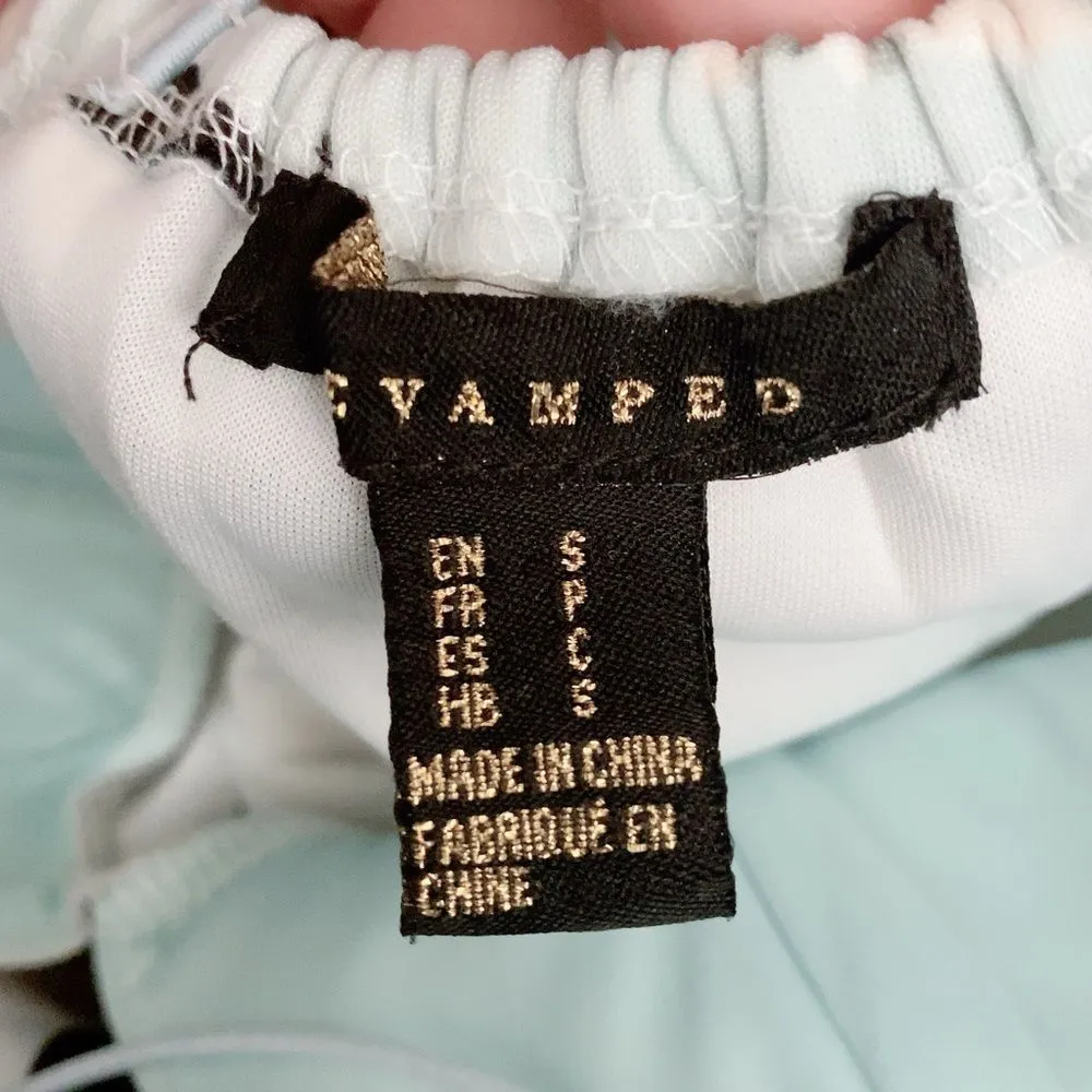 Spaghetti Strap V Neck Floral Roses Mini Fit and Flare Dress Casual Small - Image 5