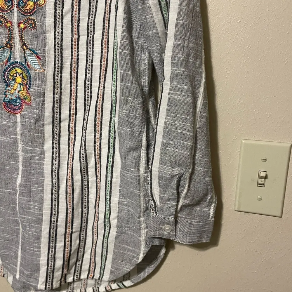 SOFT SURROUNDINGS Aruba Pullover Embroidered Top Size‎ XS - Image 9