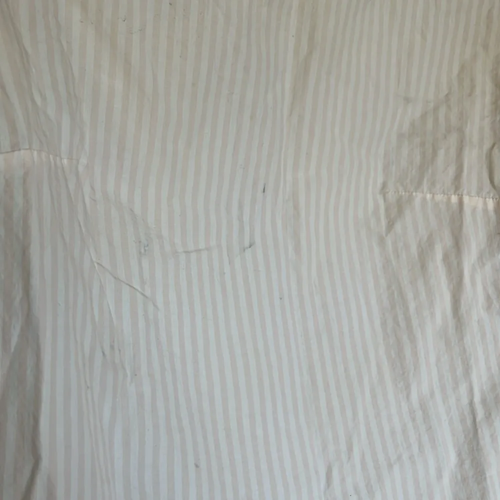 Madewell Pastel Pink Striped Short Top Long Bell Sleeves Keyhole Back Size XXS - Image 6