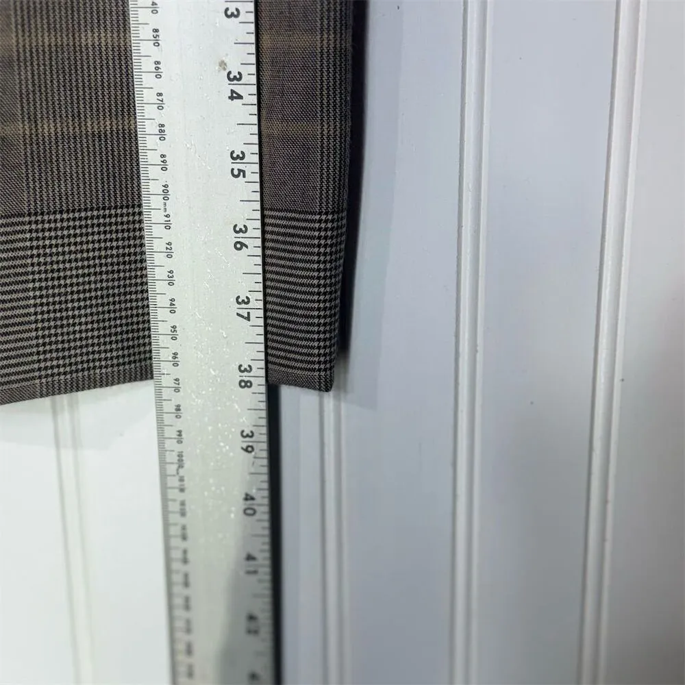 Akris Punto US 4 Sleeveless Wool Blend Sheath Dress Brown Plaid Career Academia - Image 6