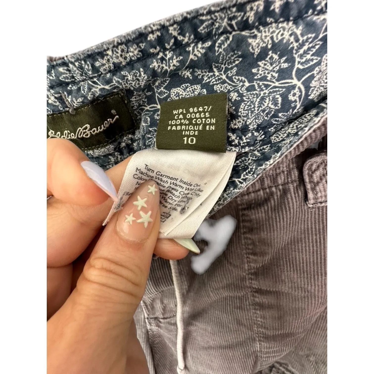 Eddie Bauer Gray Corduroy Pants Women's Size 10 Cotton - Image 7