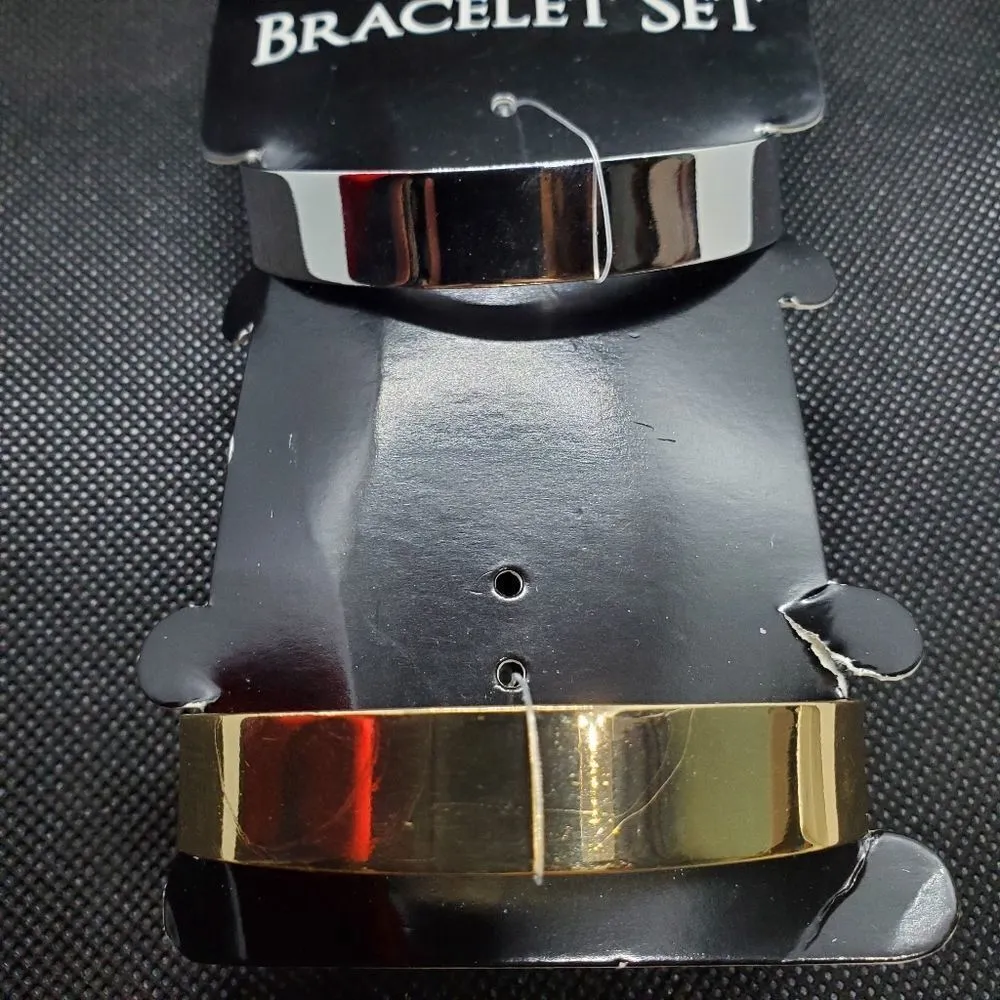 NWT Spirit Set of Silver Tone & Gold Tone Cuff Bracelets - Image 2