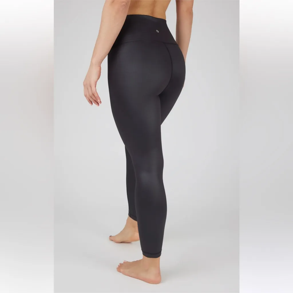 90 Degree by Reflex Women’s Faux Leather High Waist Cire Ankle Leggings Size M Black Size M - Image 2