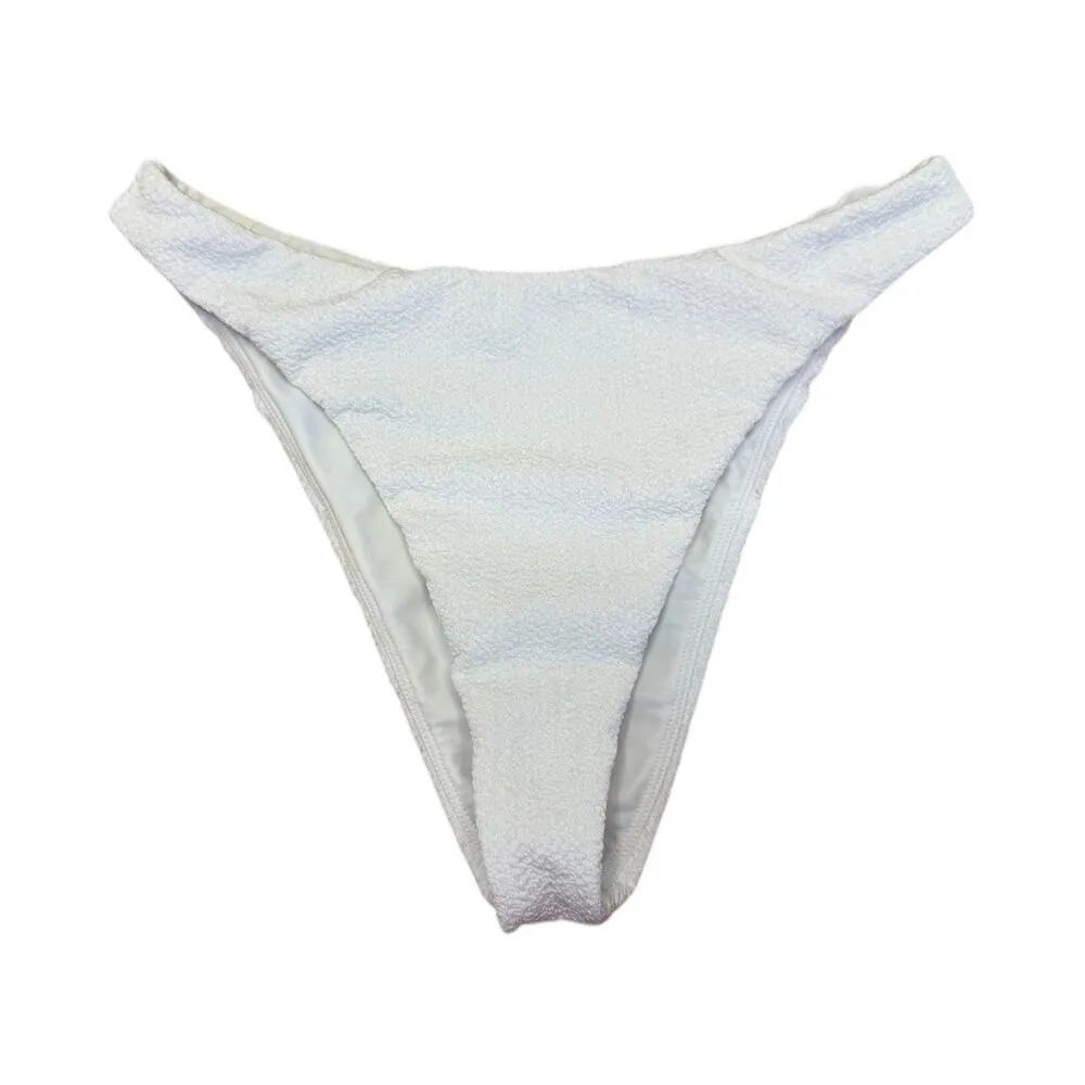 LOVERS + FRIENDS Tess Off The Shoulder High Waist Bottoms Textured Bikini Set S - Image 6