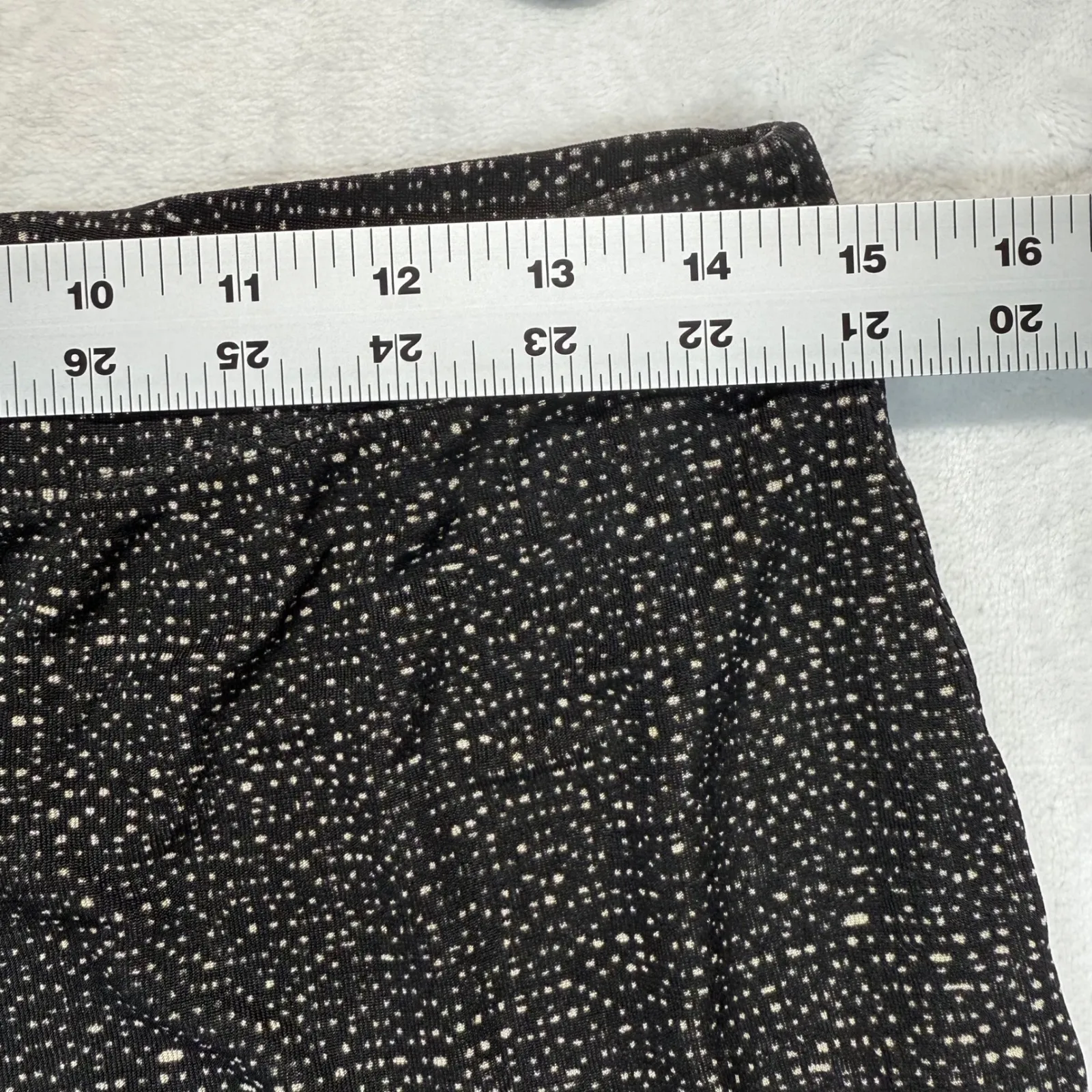 Chico's Travelers Pants Wide‎ Leg Cropped Black Beige Speckled Size 2 US L - Image 2