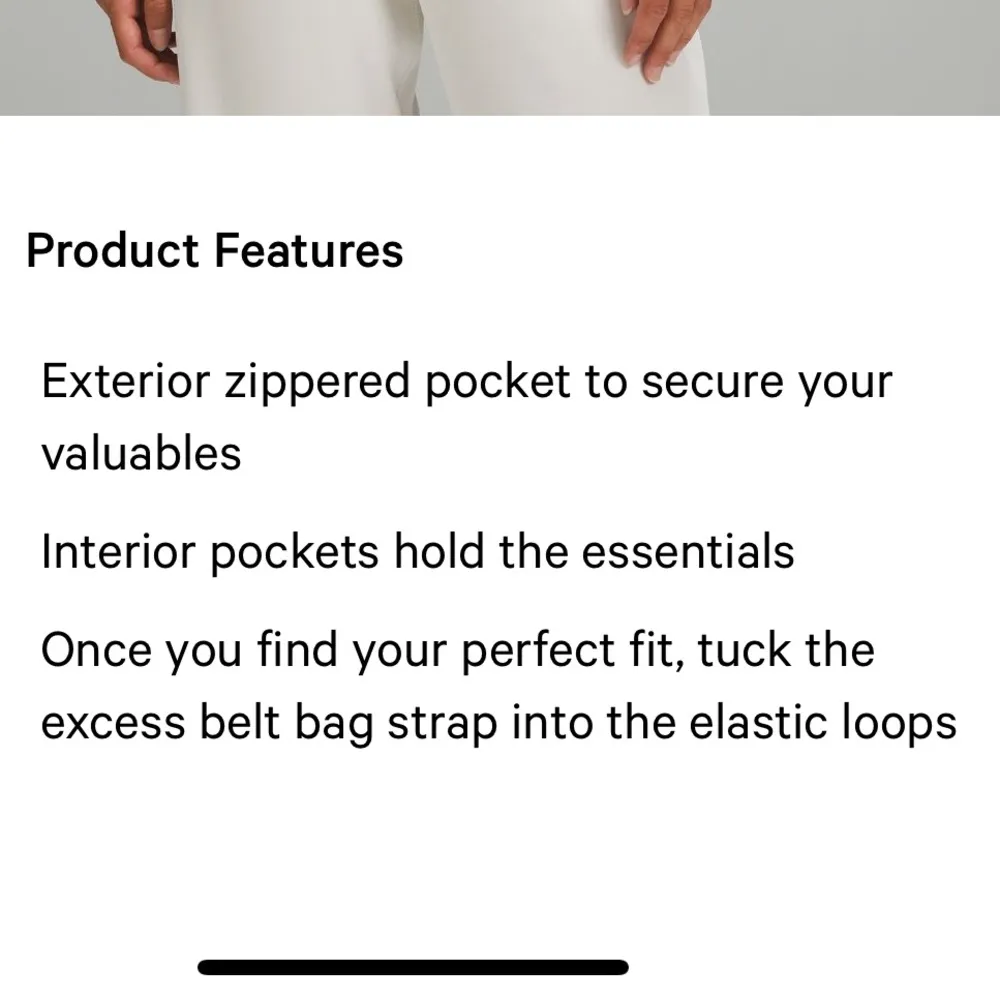 NWT Lululemon white everywhere belt bag 1L - Image 8