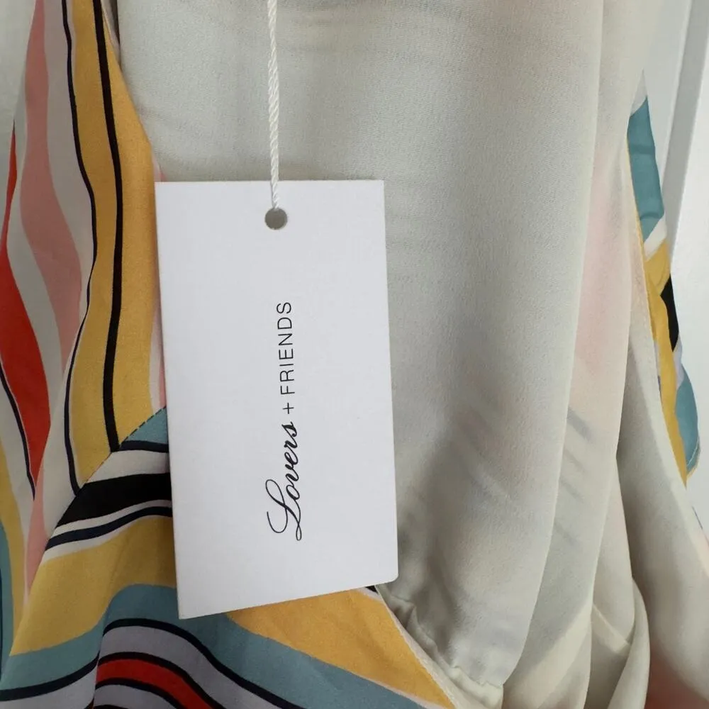 Lovers + Friends Pippa Dress in Aruba Stripe Mini One Shoulder Revolve Ruffle L - Image 7