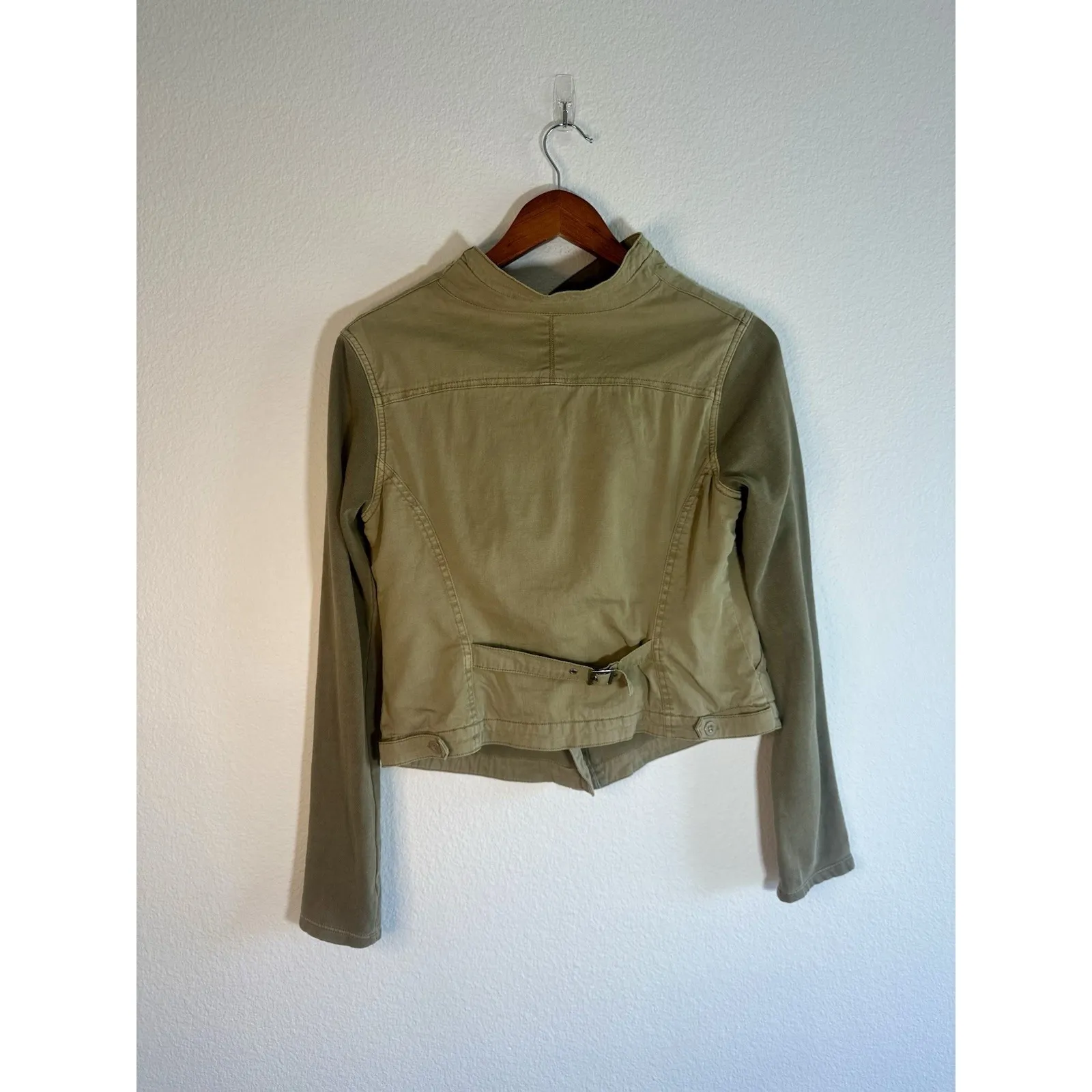 THREAD & SUPPLY WOMENS JACKET ZIP UP GREEN SIZE SMALL - Image 7