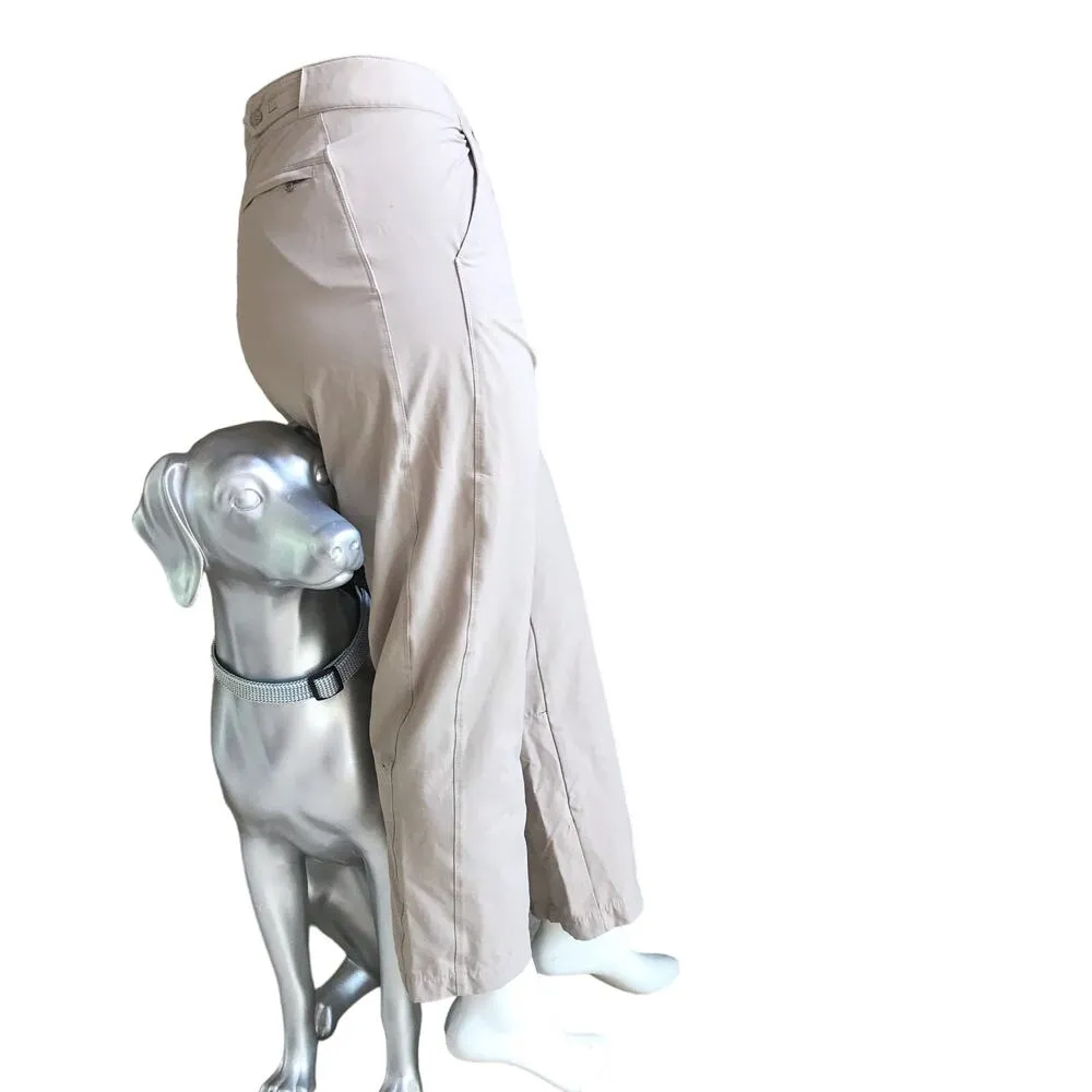 Royal Robbins Cream Nylon Hiking Pants Zipped Pockets Women’s Size 14 Short - Image 2