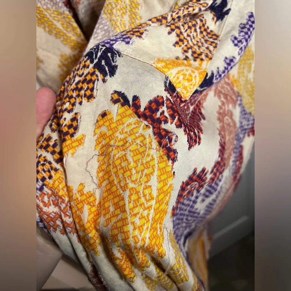 LuLaRoe Sarah Style Paisley Checkered Patterned Pocket Long Cardigan Size Medium - Image 11