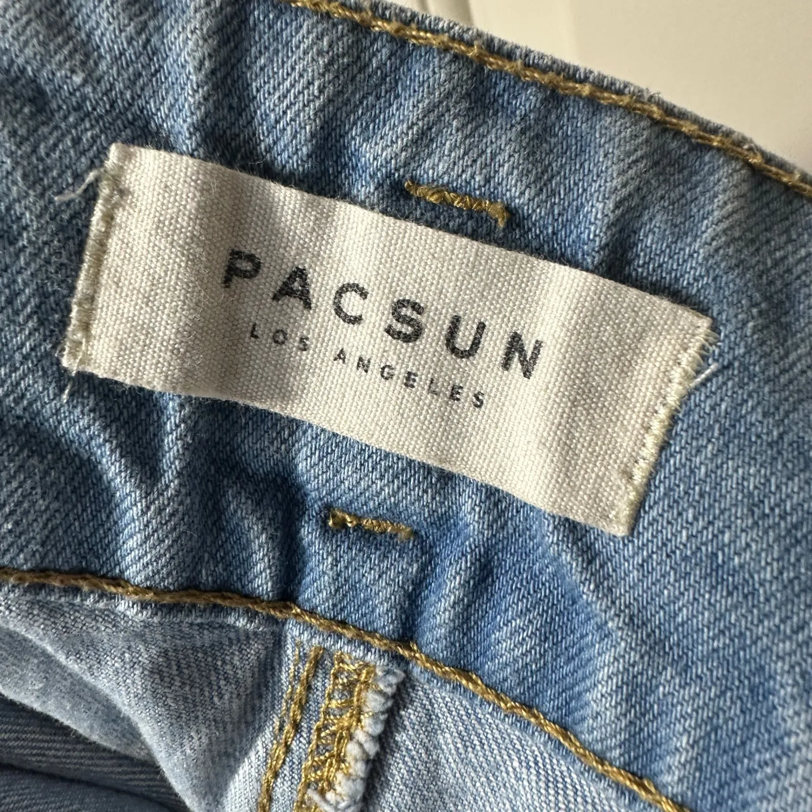 Pacsun 70s Short High Waisted Denim Blue Jean Shorts Womens 26 Retro Pintuck - Image 6
