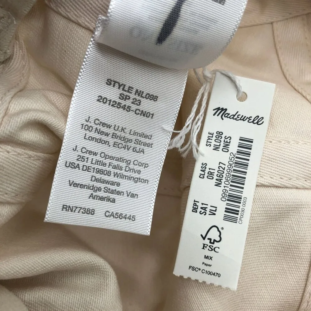 Madewell Womens Cotton Canvas Five-Panel Baseball Cap Ivory OS - Image 8