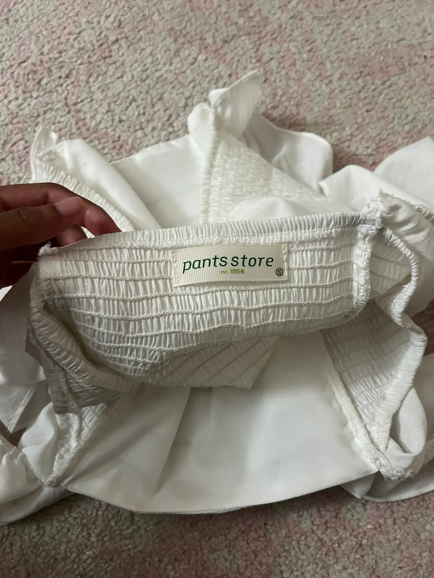 White Ruffle Pant Store Top - Image 3