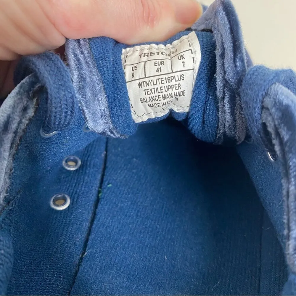 Madewell x Tretorn Blue Velvet Low Tops Lace up Sneakers Shoes Size 9 - Image 9