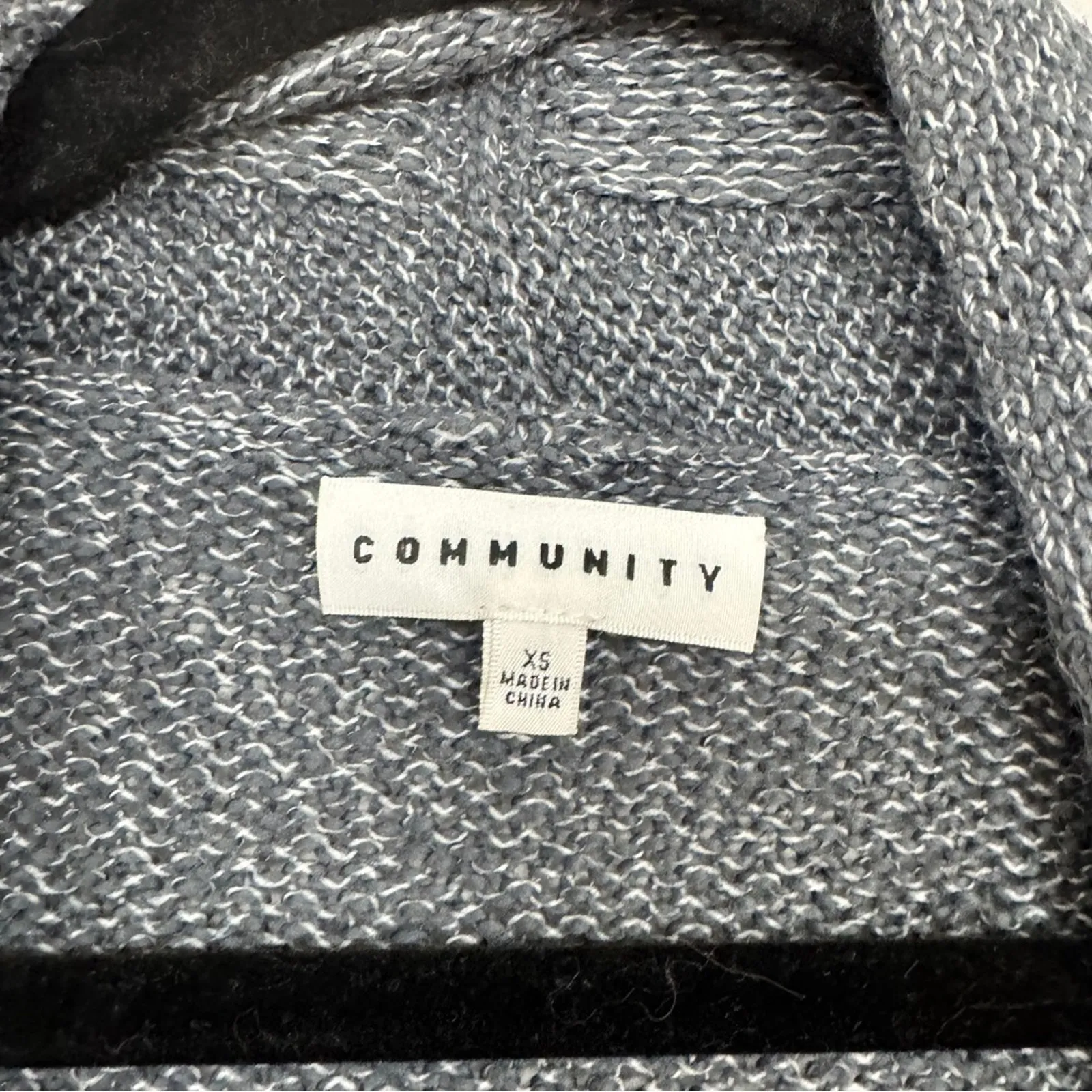 Community Grey Marled Duster Cardigan Sweater Womens XS Preppy Casual Revolve - Image 3