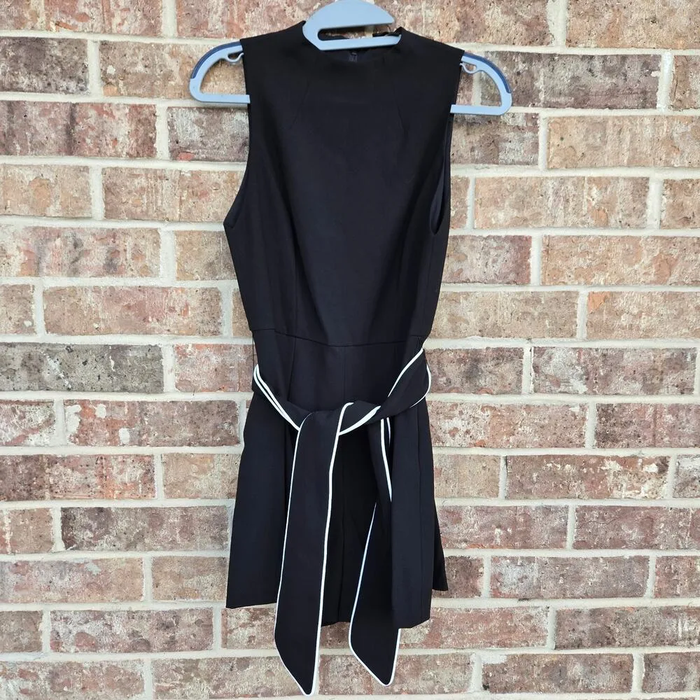 Alice and Olivia Black Harlan Mock Neck Romper Size S - Image 2