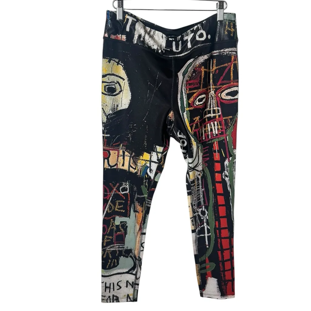 Alice + Olivia x Basquiat Jackie Printed Yoga Leggings L - Image 6
