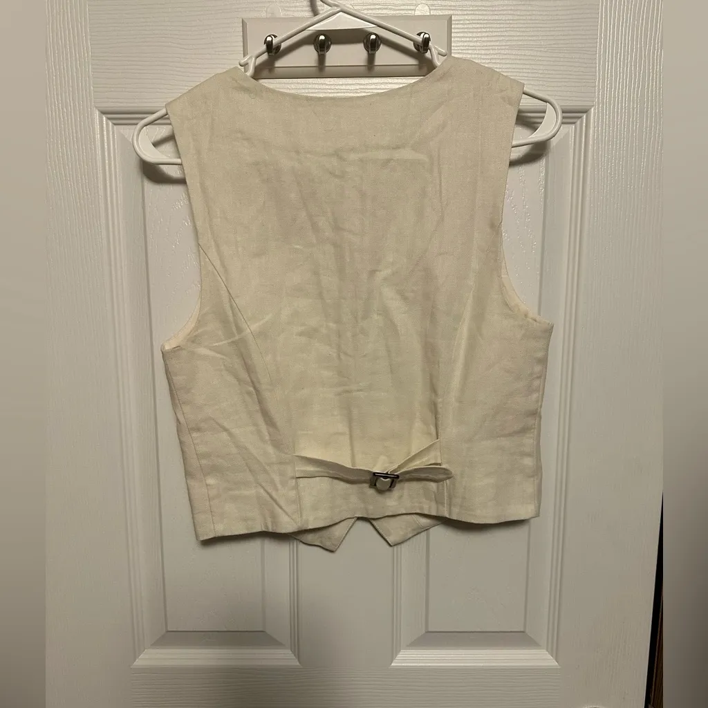 l*space L* Cream Button-Front Blouse - Image 4