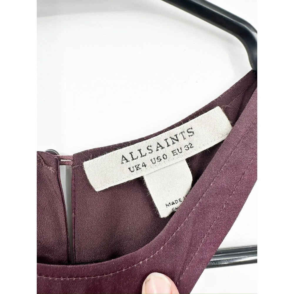 AllSaints Vera Kai Berry Pink Ombre Sleeveless Racerback Maxi Dress Size 0 - Image 6