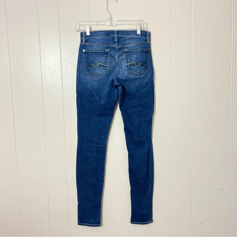 7 For All Mankind Womens Gwenevere Skinny Jeans Blue Size 26 - Image 5