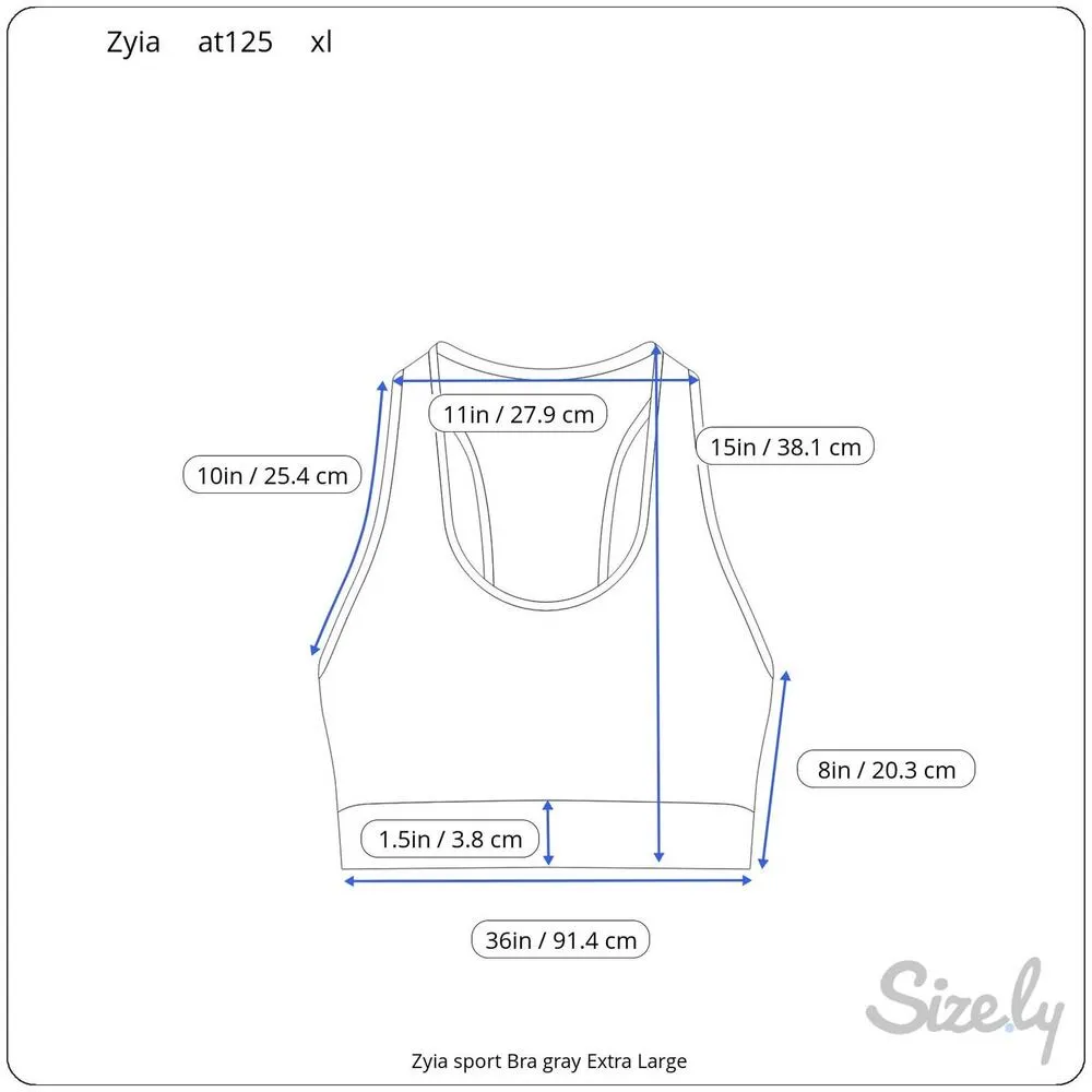 Zyia sport Bra gray Extra Large - Image 2
