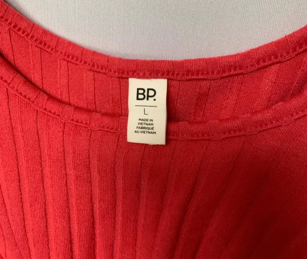 . Ruffle Rib Knit Tank Pink Large NWOT - Image 5