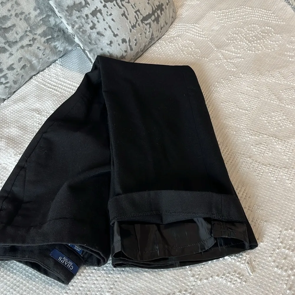 Chaps Wool Black Pants Office Trousers Dressy Winter Straight Leg Womens 4 Lined - Image 10