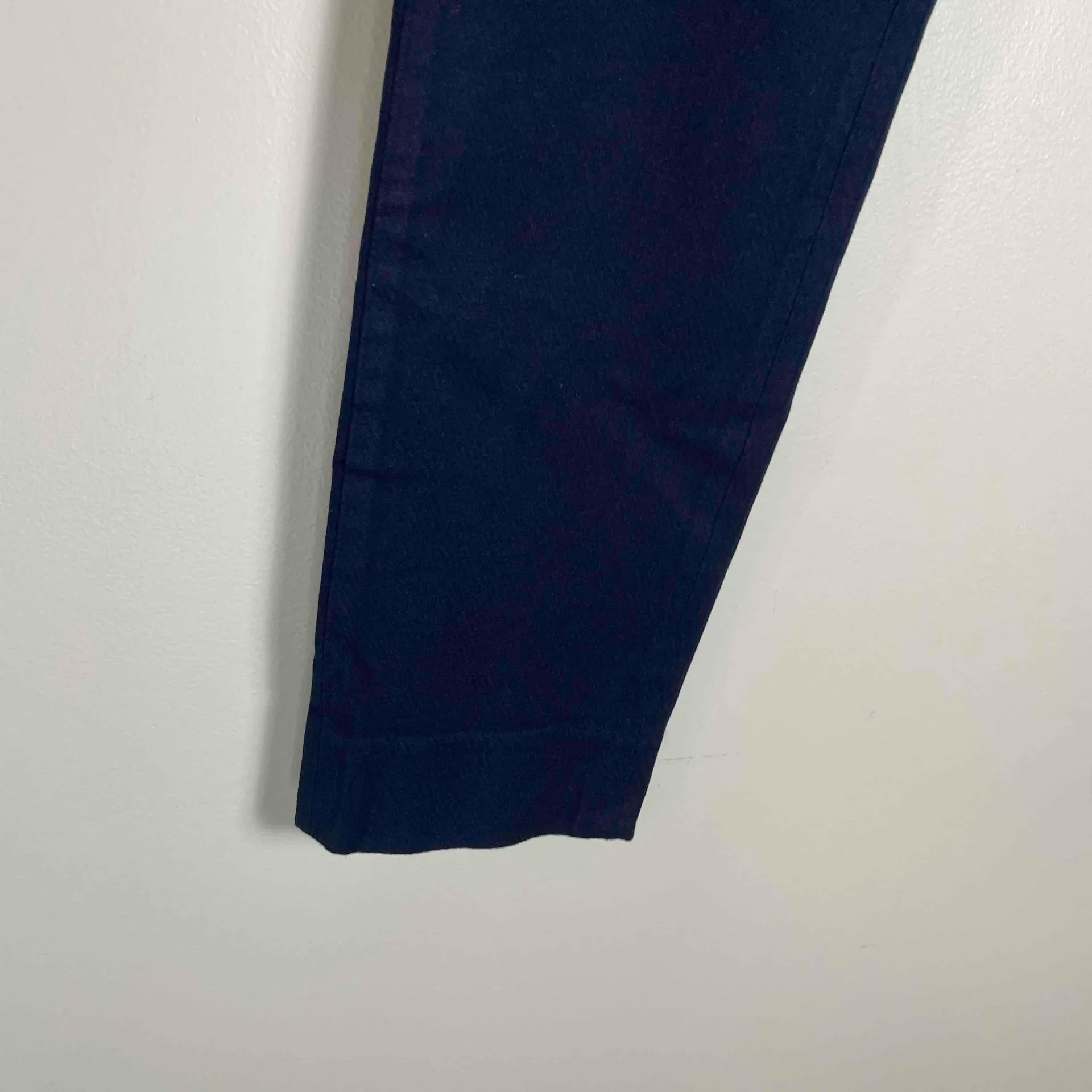 Banana Republic Women's Navy Blue Flat Front Mid Rise Ponte Ankle Pants Size 4‎ - Image 2